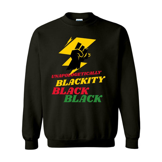 Blackity Black Unisex Crewneck Sweatshirt- Black   Blackity Black Unisex Crewneck Sweatshirt- Black