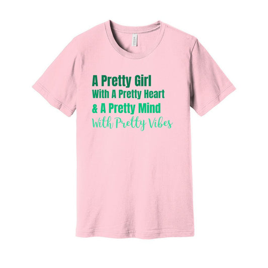 PRETTY GIRL TEE -Green OmbreCaptioned 2 A Tee