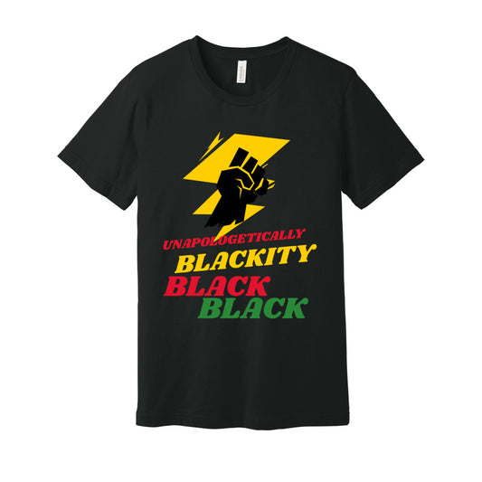 Blackity Black Unisex Jersey Tee- Black    Blackity Black Unisex Jersey Tee- Black